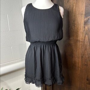 Disney D Signed Girls Black Dress with Ruffle Detail Size L Girls